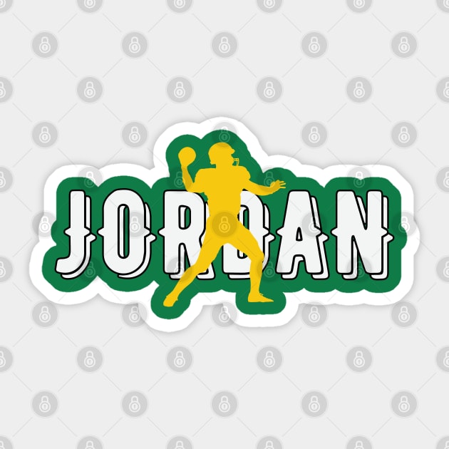 Rising Star: Green Bay Packers Jordan Love Sticker by Helen Morgan